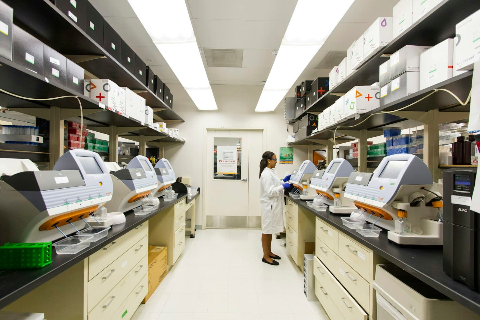 Technician working in a laboratory facility